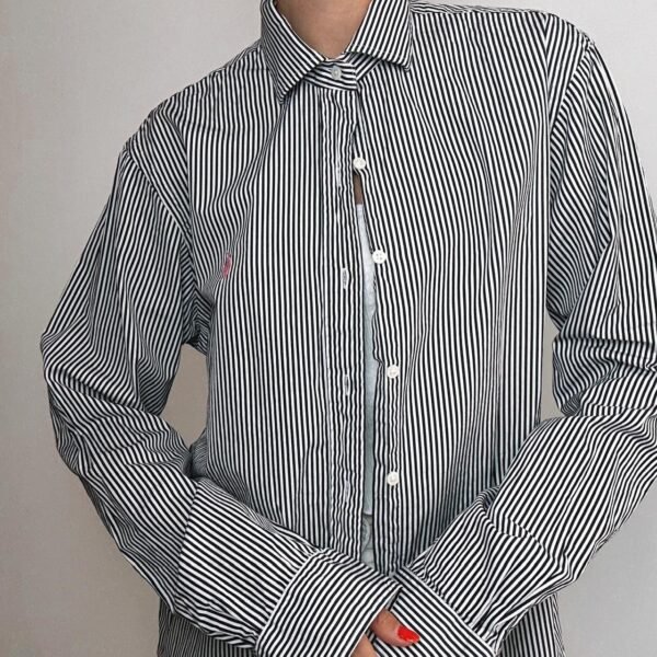 Vintage Stripe Black Slim Fit Ralph Lauren 16' - Image 5