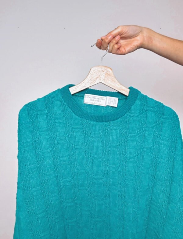 Vintage Green Sweater XL - Image 3