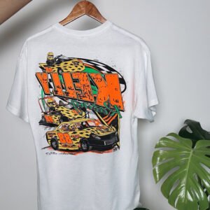 Vintage White Nascar T-shirt L