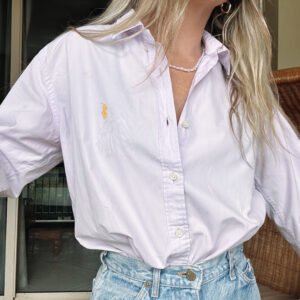 Vintage Ralph Lauren Lilac Slim Fit Shirt L