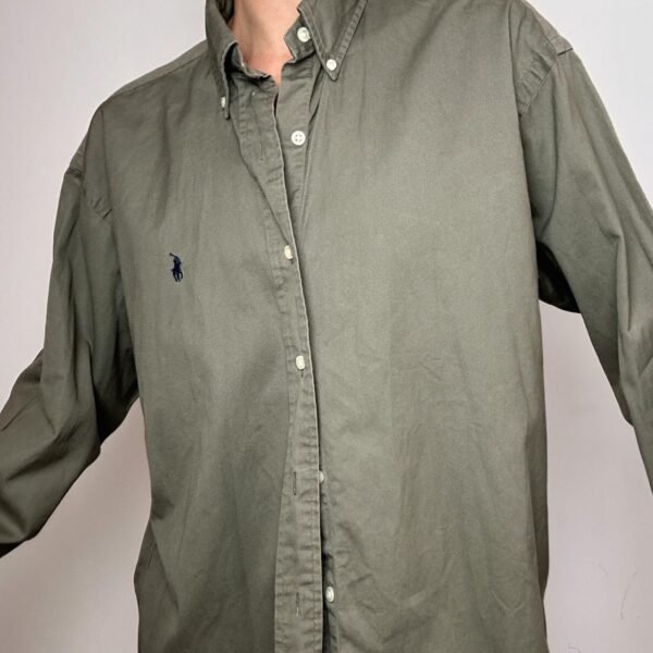 Vintage Ralph Lauren Khaki Classic Fit Shirt XL - Image 2