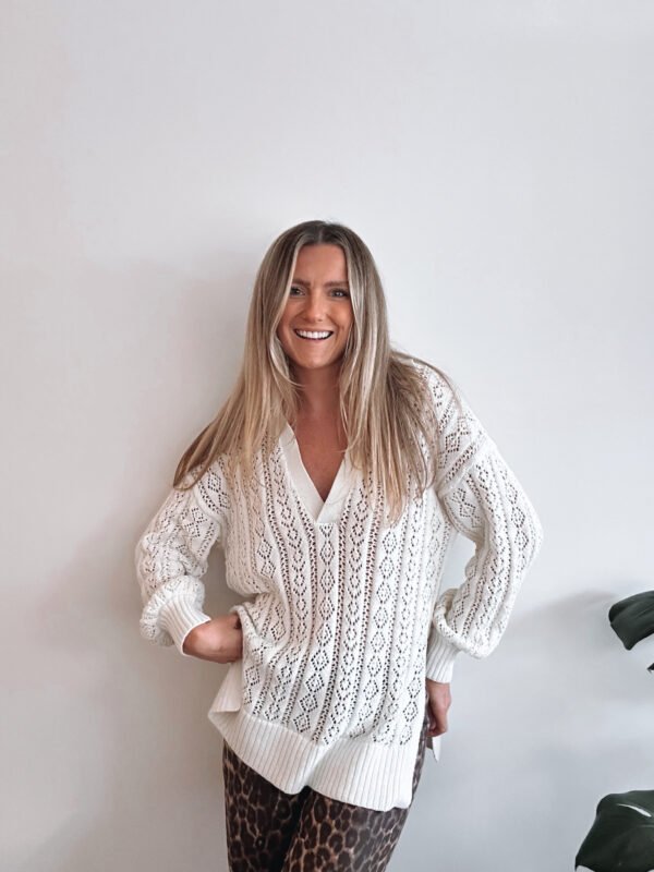 Pre loved Zara Crochet Sweater XS-S - Image 2